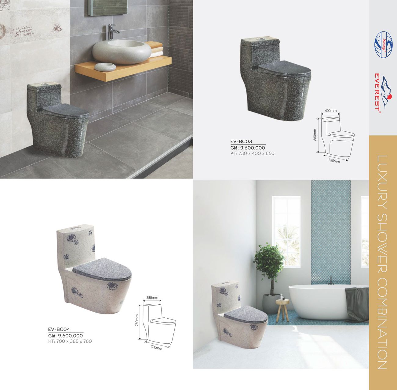 Thiết bị vệ sinh EVEREST Cổ Điển Catalogue và Bảng giá mới nhất /Page 